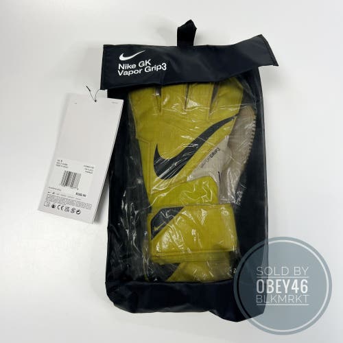 Nike GK Vapor Grip 3 ACC Goalkeeper Soccer Gloves Yellow 9