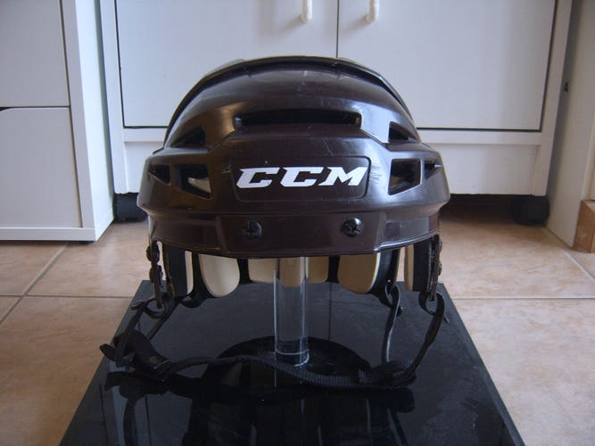 Good Condition Pro Stock CCM Vector V08 Senior Hockey Helmet sz Medium Brown Hershey Bears