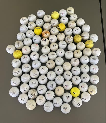 100 assorted GOLF balls - wide Variety (LOT N2)