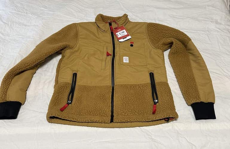 Topo Designs Subalpine Polartec Fleece Khaki Zip Up Jacket Women's Medium