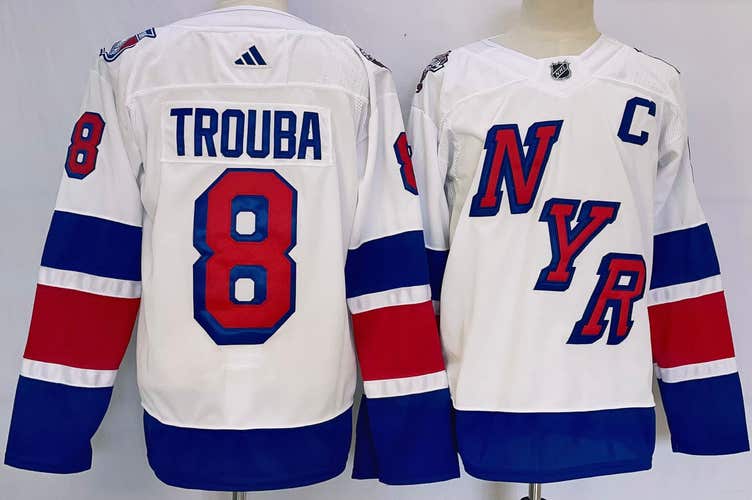 New York Rangers 8 Jacob Trouba Stadium Series White Ice Hockey Jersey 52