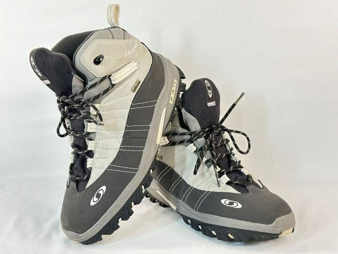 #1804 Salomon 857905 Gore-Tex Black Gray Womens Hiking Trail Boot Size 8