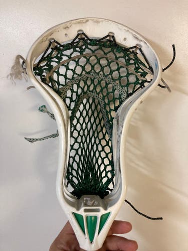 Used Warrior Strung Cobra X Head white with green mesh