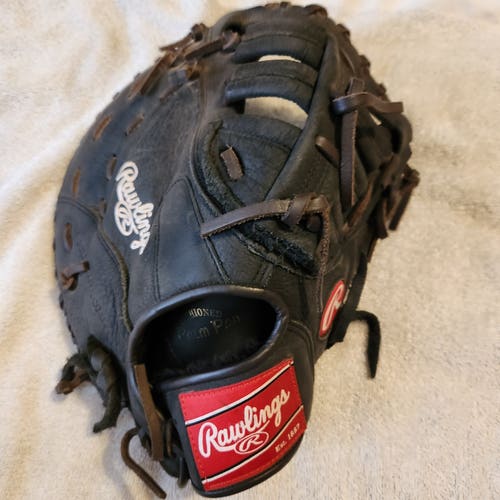 Rawlings Right Hand Throw First Base Premium Series Black Baseball Glove 12.5" Broken In