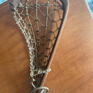 Vintage Wood And Leather Lacrosse Stick