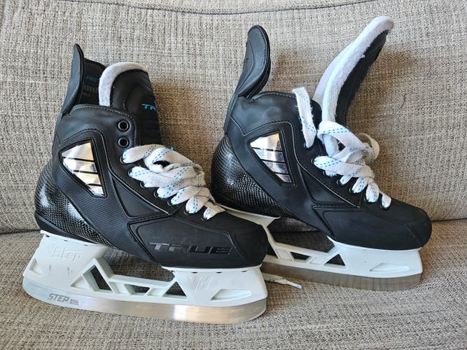 Size 7 Used Senior True Pro Custom Hockey Skates Wide Width Pro Stock 7