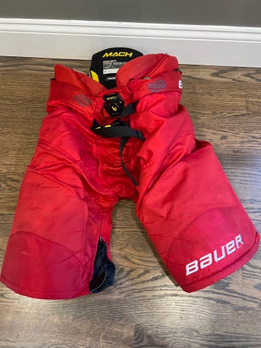 Used Supreme Mach Bauer Red Hockey Pants Intermediate Medium Size
