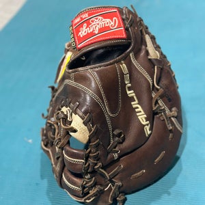 Brown Used Rawlings Revo Right Hand Throw First Base Baseball Glove 12"