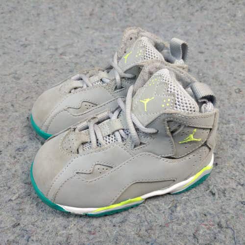 Nike Air Jordan True Flight Shoes Baby 6C Sneakers Gray 645071-043