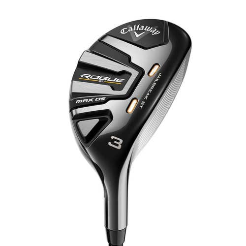 LEFT HANDED CALLAWAY ROGUE ST MAX OS 5 HYBRID GRAPHITE 5.0 PROJECT X CYPHER BLACK 50 HB/IR GRAPHITE