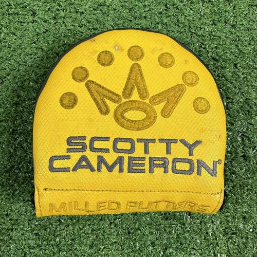 Titleist Golf Scotty Cameron Phantom X Mallet Yellow Grey Black Headcover