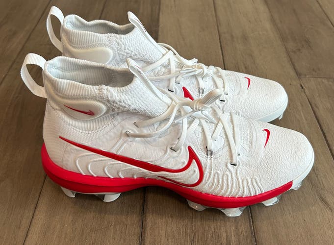 Size 10.5 Men’s Nike Alpha Huarache NXT MCS Baseball Cleats Red White