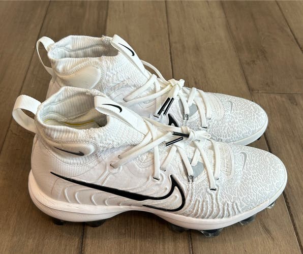 Size 8.5 Men’s Nike Alpha Huarache NXT MCS Baseball Cleats White Black