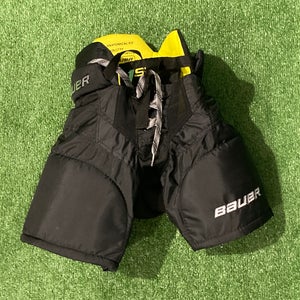 Black Used Youth Small Bauer Supreme 1S Hockey Pants