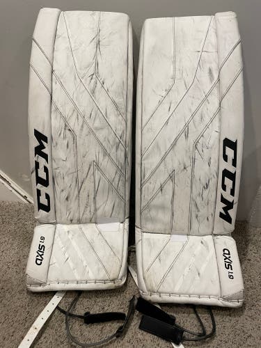 Used  CCM Pro Stock Axis 1.9 Goalie Leg Pads