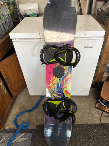 Used Kid's Burton With Bindings Soft Flex Directional Twin Feelgood Snowboard