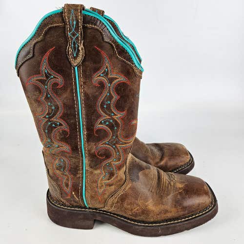 Justin Gypsy Raya Cowboy Western Boots Brown Leather L2900 Womens Size 7 B
