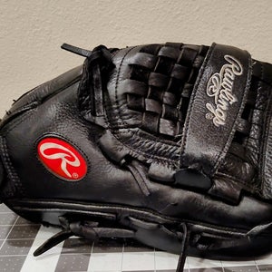 Rawlings Dual Wing Instinct Series 12.5 Inch Baseball Glove Black Leather RHT