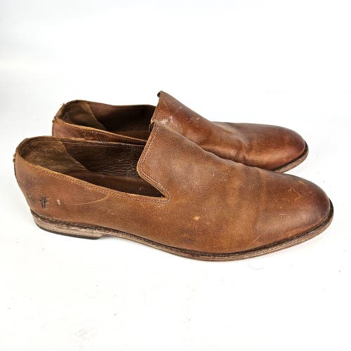 Frye Chris Venetian Tan Slip On Leather Loafers Mens Shoes 13 D
