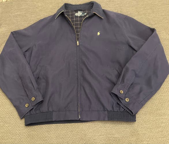 Polo by Ralph Lauren Vintage 90’s Y2K navy blue Harrington Jacket