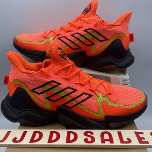 Adidas Mahomes 1 Impact FLX Poison Solar Orange Black IF4806 Chiefs Men’s Sz 9.5  New