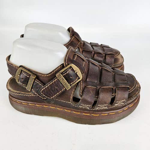 Doc Dr. Martens Vintage Brown Leather Fisherman Sandals Shoes England Mens 9 US