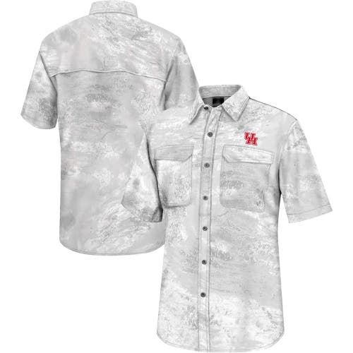 NWT men's 3XL Houston Cougars Colosseum Realtree Aspect Charter Full-Button Fishing Shirt