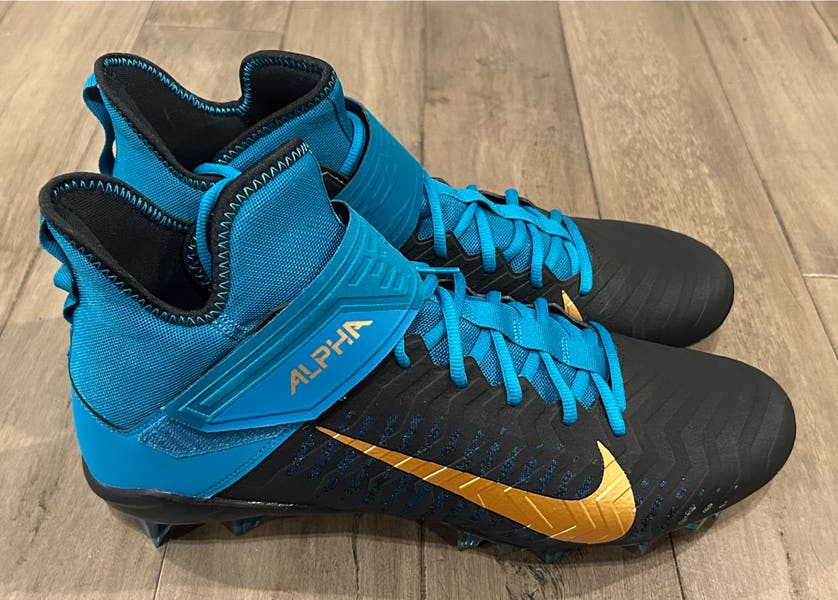 Size 15 Nike Alpha Menace Pro 2 Teal Black NFL Jaguars Football
