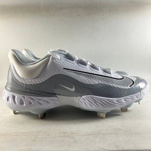 NEW Nike Alpha Huarache Elite 4 Metal Baseball Cleats Gray Size 9.5 FD2745-104
