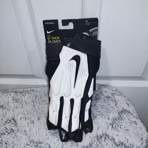 Black New Medium Adult Nike D-TACK 6.0 Gloves