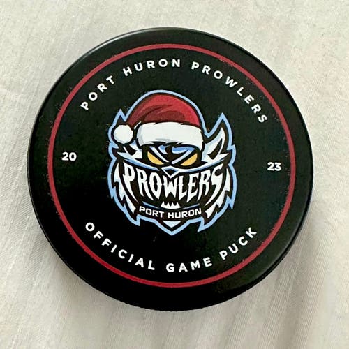 Port Huron Prowlers Hockey 2023 Christmas Game “Grinch” FPHL Official Game Puck