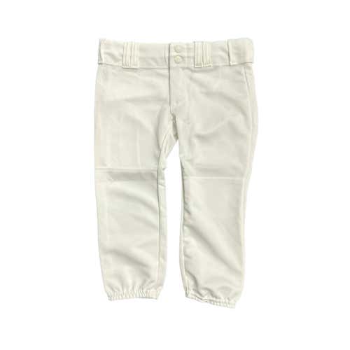 Used Alleson Girls Md White Softball Pants