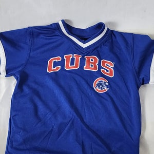 MLB Genuine Merchandise Chicago Cubs Double Stripe Sleeve Baez #9 Toddler Jersey Size 2T