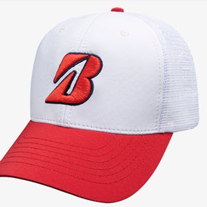 NEW Bridgestone USA Red/White Adjustable Snapback Golf/Trucker Hat/Cap
