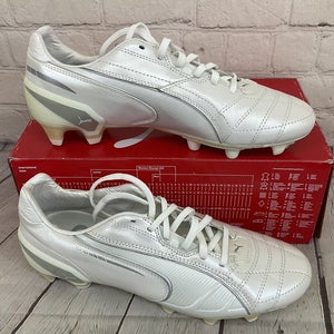 Puma 102669 09 King FG Men's Soccer Cleats Metallic White US Size 7