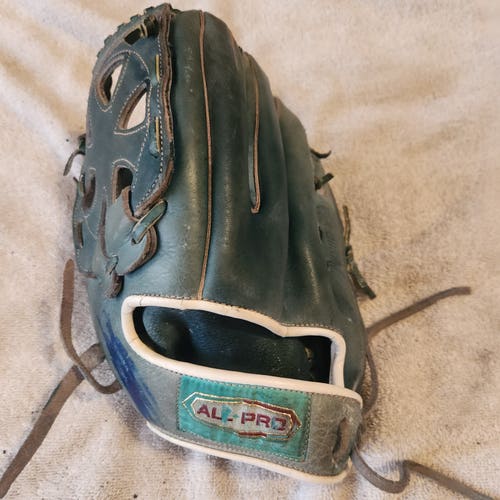 All Pro-Pro Made left Hand Throw Baseball Glove 11" Light Blue All Leather Glove