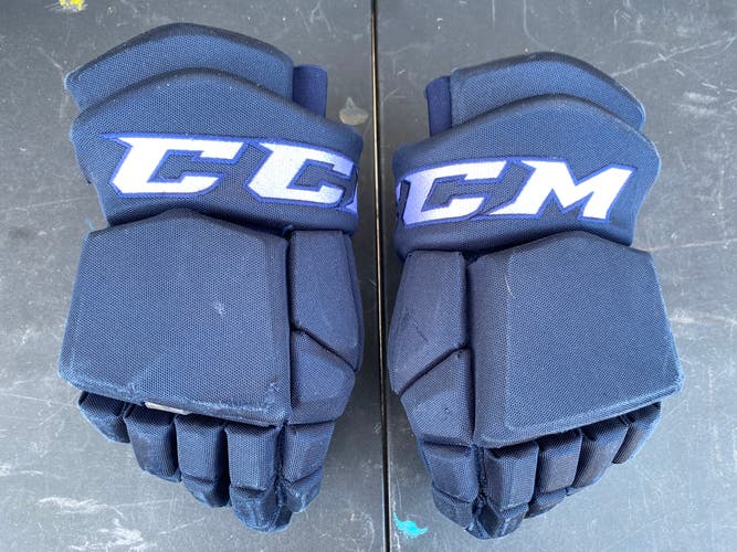 CCM HGTK Tacks Pro Stock Hockey Gloves 14” Blue 3751