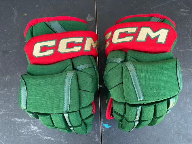 CCM HG12 Pro Stock 13” Hockey Gloves WILD Green 3746