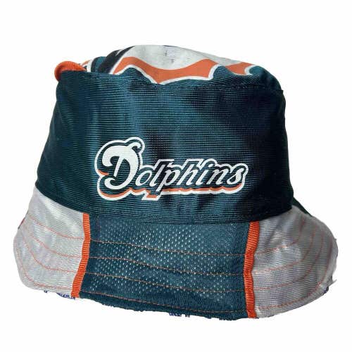 Custom Miami Dolphins Jersey Reversible Bucket Hat NFL Sz Medium