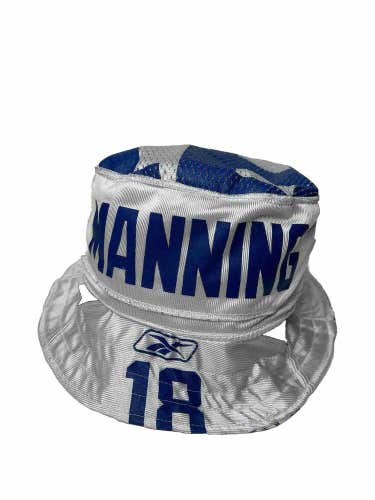Custom Peyton Manning Indianapolis Colts Reversible Bucket Hat NFL Sz Large