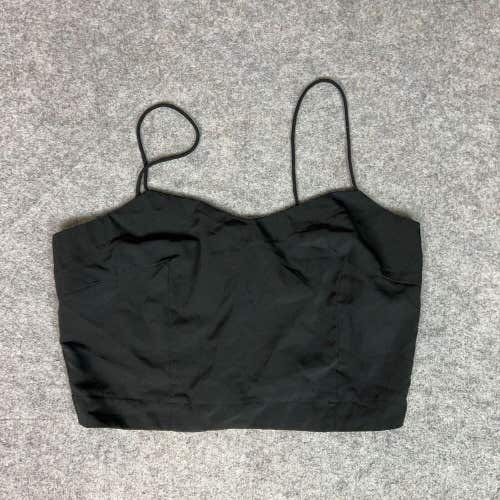 Asos Womens Top 6 Black Crop Top Sleeveless Button Back Going Out Tube Shirt