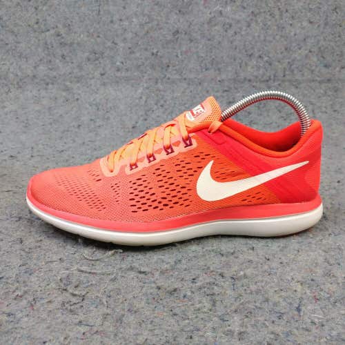 Nike Flex RN 2016 Womens 8.5 Running Shoes Sneakers Orange Coral 830751-800