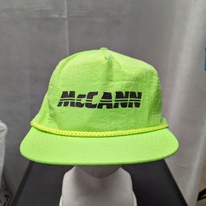 Vintage McCann Lime Green Strapback Hat