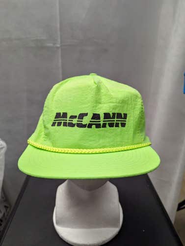 Vintage McCann Lime Green Strapback Hat