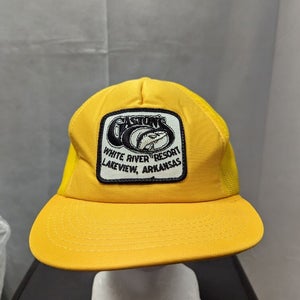 Vintage Gaston's White River Resort Youngan Meshback Snapback Patch Hat