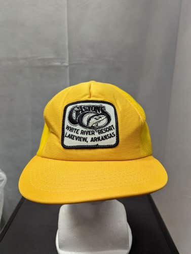 Vintage Gaston's White River Resort Youngan Meshback Snapback Patch Hat