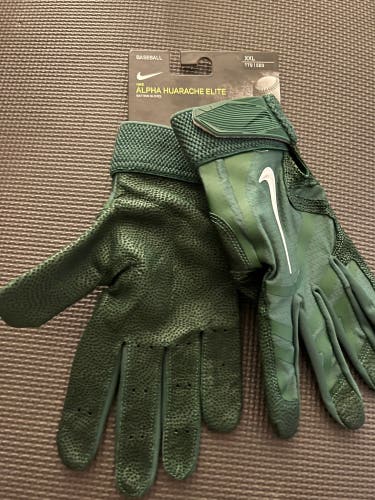 NEW Nike Alpha Huarache Elite Forest Green Batting Gloves Men’s 2XL