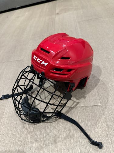CCM Tacks 710 Helmet Large Red (Lightly Used)
