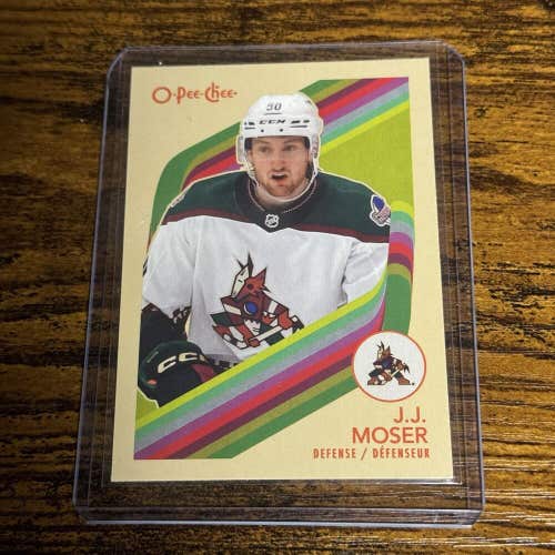J.J. Moser Arizona Coyotes 2023-24 NHL Hockey O Pee Chee Retro Card #390