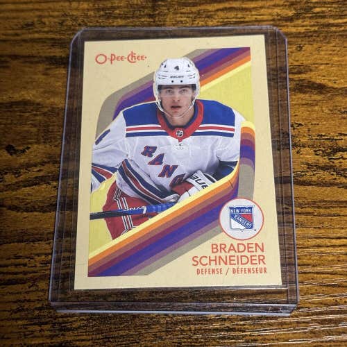 Braden Schneider New York Rangers 2023-24 NHL hockey O Pee Chee Retro #233